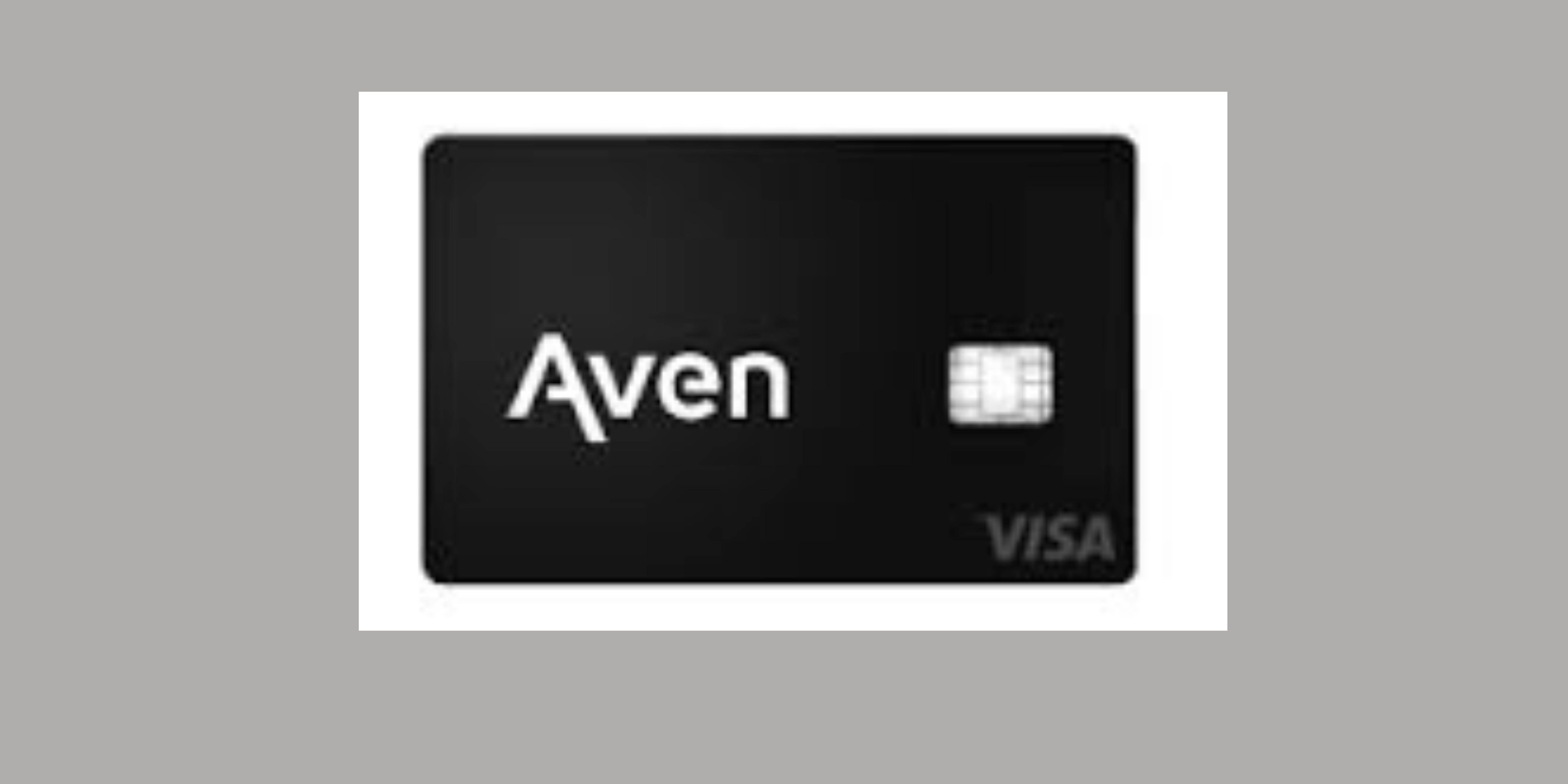 Aven Heloc card-Visa in all black with white background