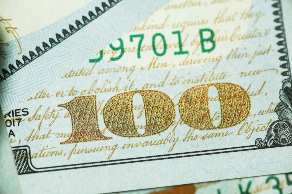 Shiny $100 bills