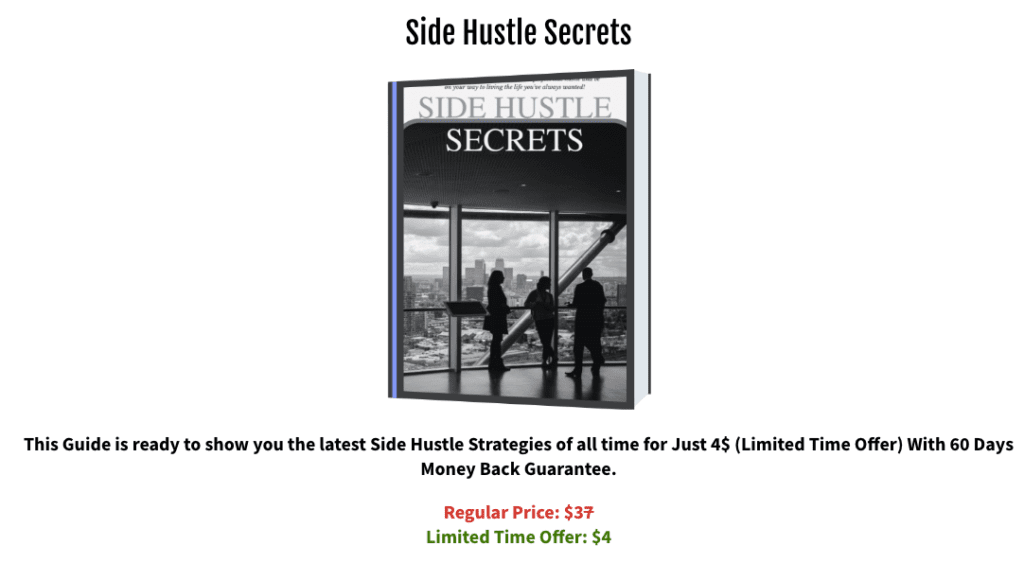 Side hustle secrets for you to earn more money