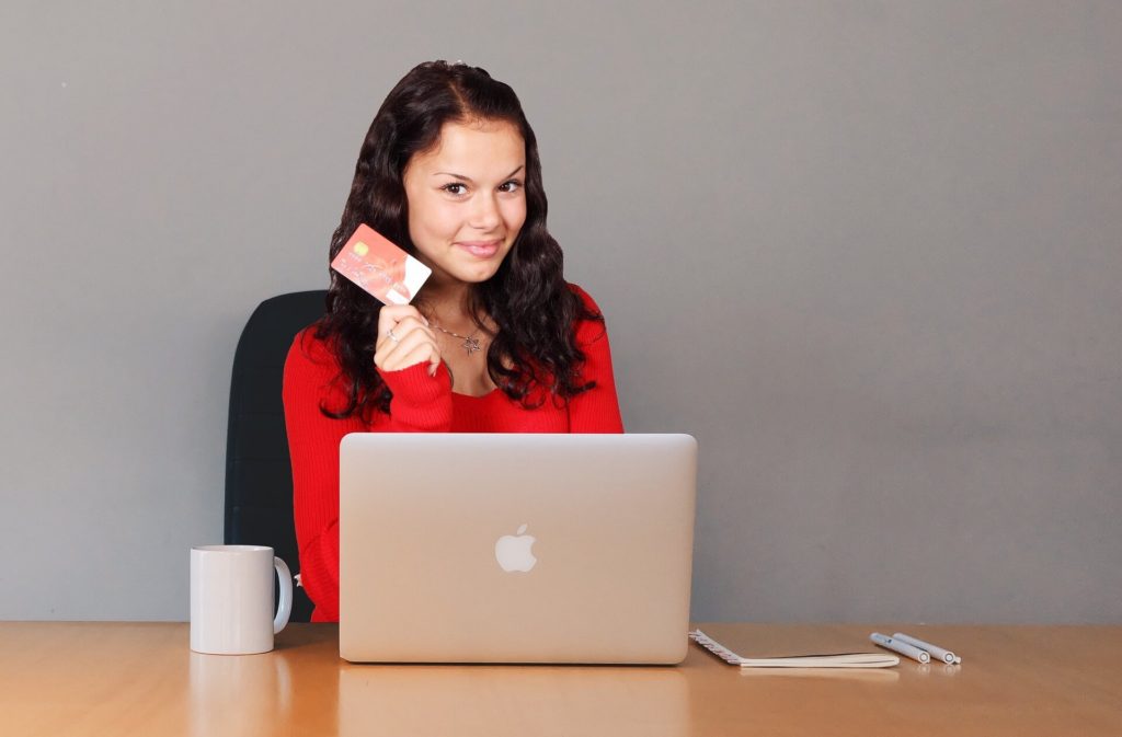 A woman with her first Credit cards for beginners