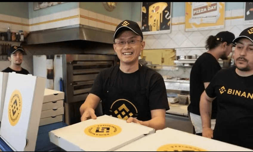 CZ celebrating Bitcoin Pizza Day 2023