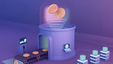 Web3 RWAs- Coins and with materials in the background